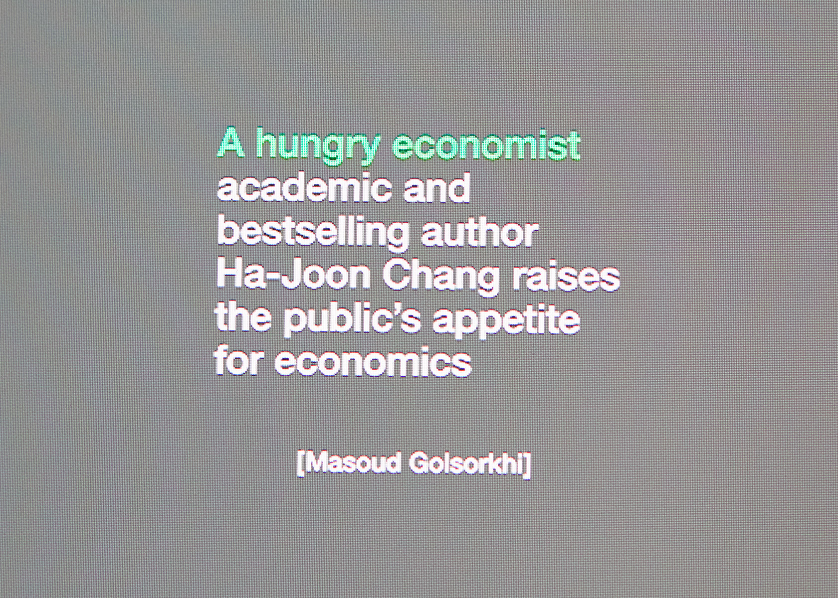 Headline Ha Joon Chang